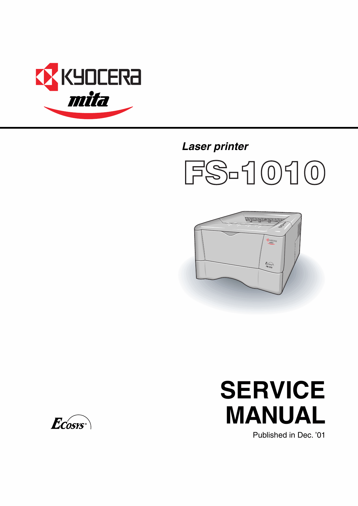 KYOCERA LaserPrinter FS-1010 Parts and Service Manual-1